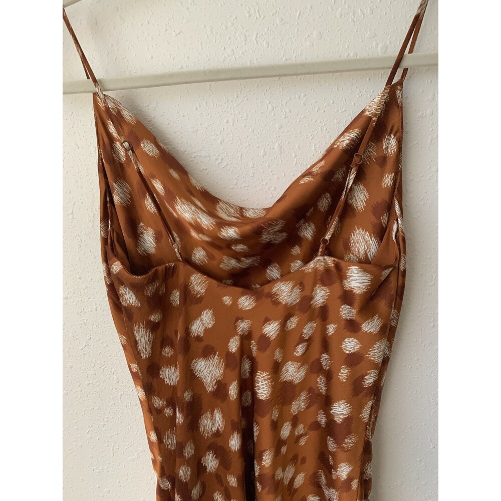 Bardot Polka Dot Silky Midi Slip Dress Sketchspot Doe Print - Picture 7 of 10
